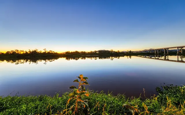 Crepúsculo na lagoa