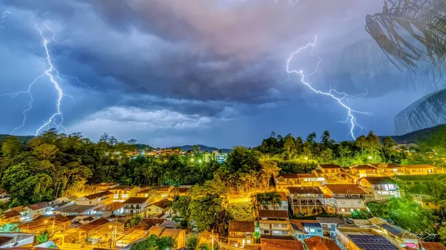 Raios no céu lilás