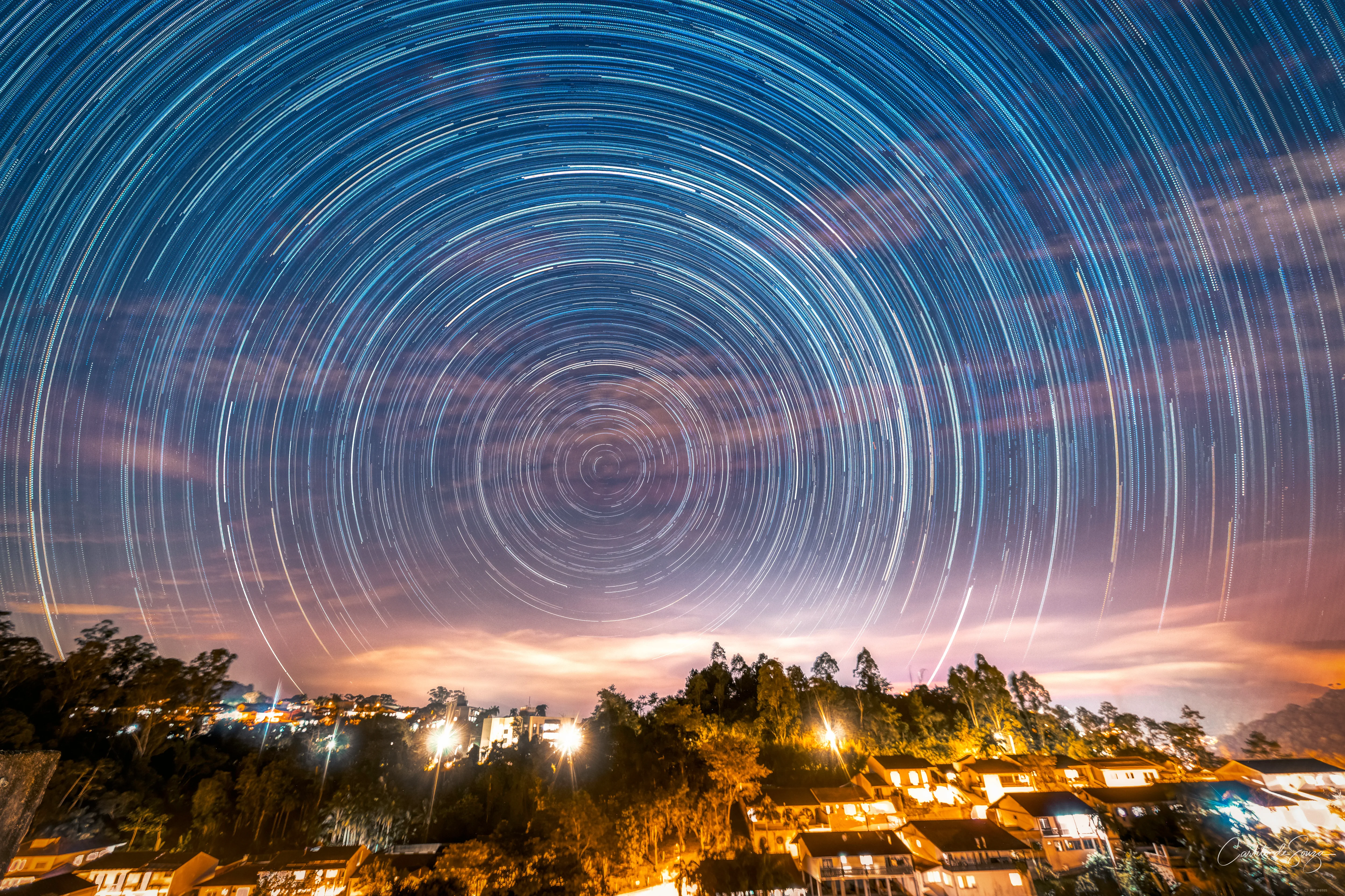 Estrelas em círculo